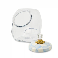 Cookie Jar with Sky Check Lid