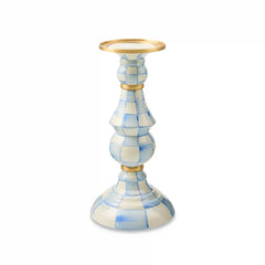 Sky Check Medium Pillar Candlestick