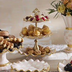 Courtly Check Ceramic Three Tier Sweet Stand