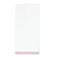 Bath Towel with Rose Check Border