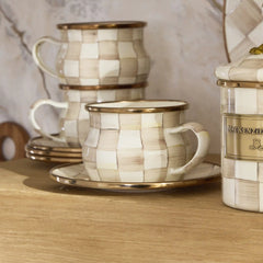 Emerald Check Teacup