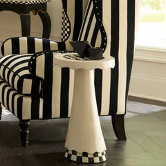 Courtly Check Scalloped Accent Table