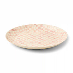 Violet Check Decorative Capiz Bowl