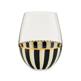 Courtly Stripe Stemless Wine Glass