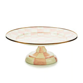 Emerald Check Mini Pedestal Platter