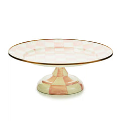 Emerald Check Large Pedestal Platter