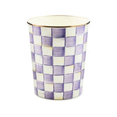 Violet Check Waste Bin