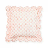 Violet Check Reversible Scalloped Lumbar Throw Pillow