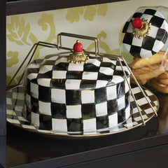 Mocha Check Cake Carrier