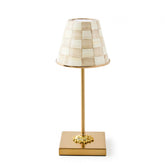 Violet Check LED Rechargeable Cafe Table Lamp