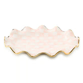 Mocha Check Ceramic Serving Platter