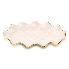 Mocha Check Ceramic Serving Platter