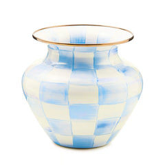 Violet Check Large Vase