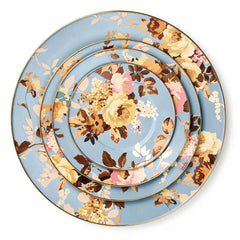 Rosy English Garden Enamel Serving Platter