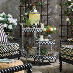 Gambit Check Outdoor Bar Cart