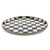 Violet Check Round Tray