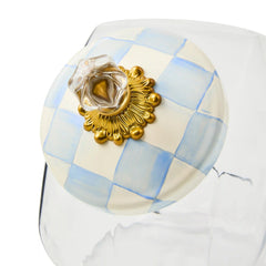 Cookie Jar with Mocha Check Lid