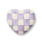 Violet Check Heart Knob