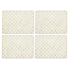Violet Check Cork Back Placemats, Set of 4
