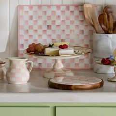 Sky Check Small Pedestal Platter