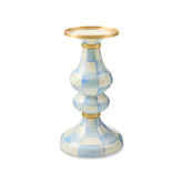 Mocha Check Medium Pillar Candlestick