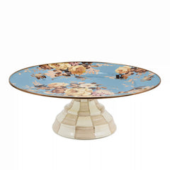 Wild Rose Slate Small Pedestal Platter