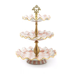 Courtly Check Ceramic Three Tier Sweet Stand