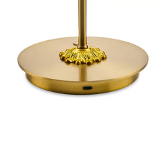 Violet Check LED Rechargeable Dome Table Lamp