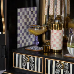 Violet Check Coupe Glass