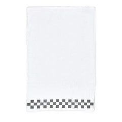 Hand Towel with Grey Check Border