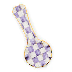 Sterling Check Ceramic Spoon Rest