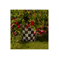 Violet Check Ceramic Jumbo Garden Pot