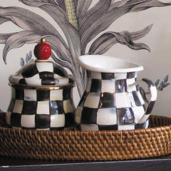 Violet Check Creamer