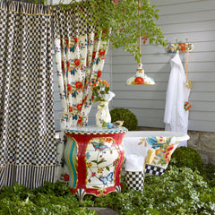 Violet Check Shower Curtain