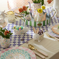 Posie Patch Ceramic Rabbit Candy Dishes, Set of 3
