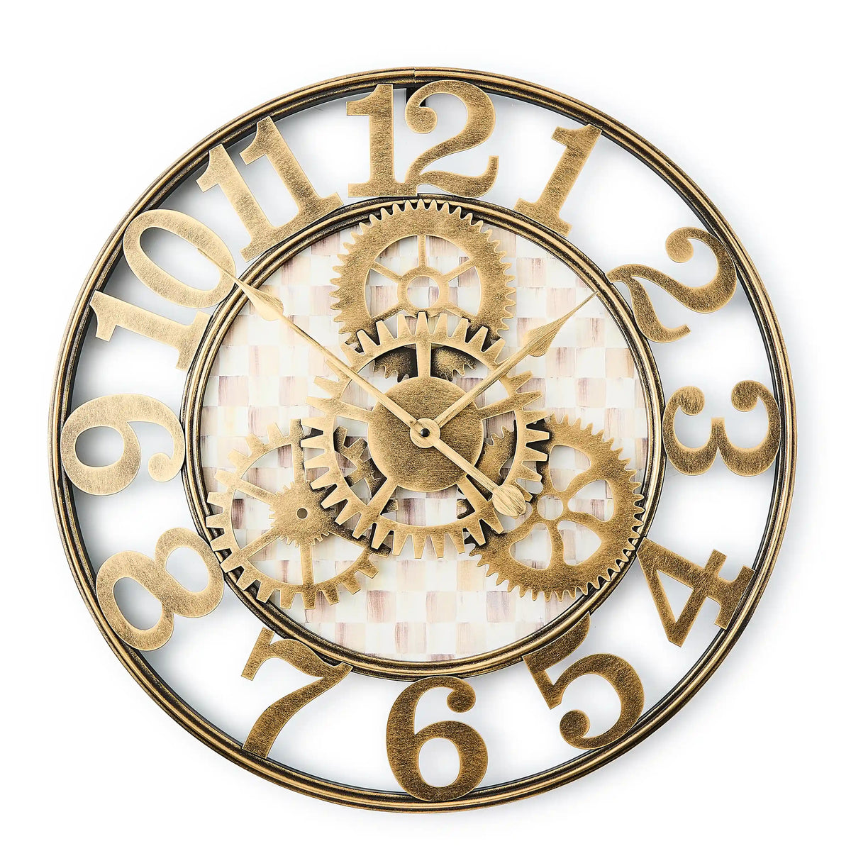 Courtly Check Small Farmhouse Wall Clock