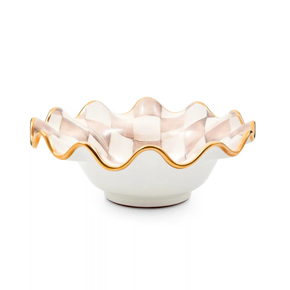 Courtly Check Ceramic Fluted Breakfast Bowl