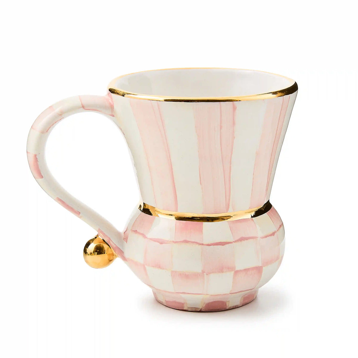 Mocha Check Ceramic Mug