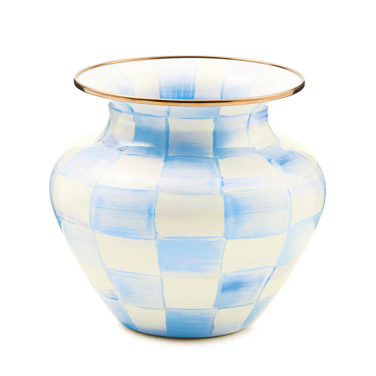 Violet Check Large Vase