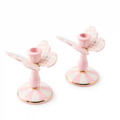 Courtly Check Butterfly Candle Holders, Set of 2