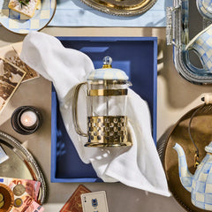 Violet Check French Press