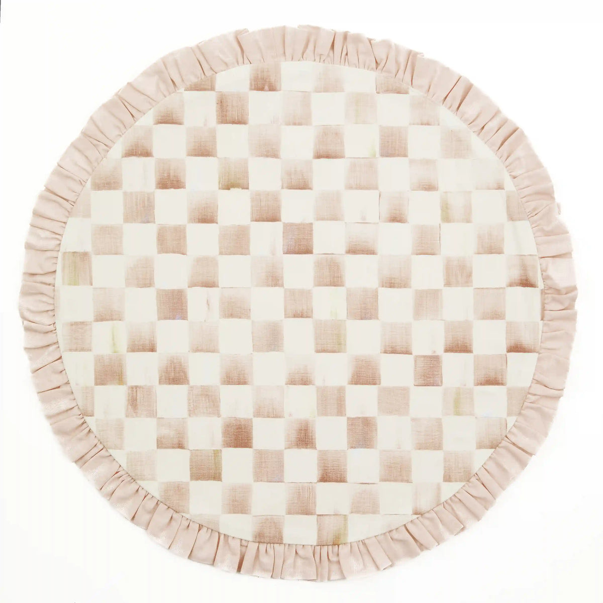 Violet Check Round Placemat