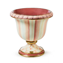 Mocha Check Pedestal Urn