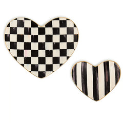 Rosy Heart Trinket Dishes, Set of 2