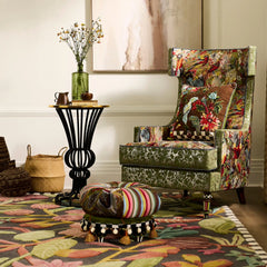 Rosy Check Pedestal Accent Table