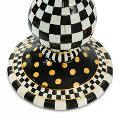 Courtly Check Ceramic Pedestal Table Base