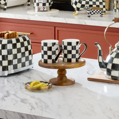 Mocha Check Porcelain Mug