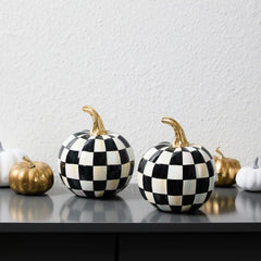 Classic Rosy Check Mini Pumpkin Set of 2