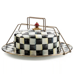 Mocha Check Cake Carrier