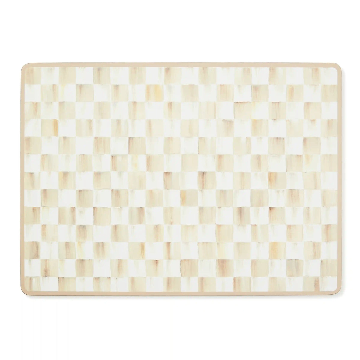 Violet Check Cork Back Placemats, Set of 4